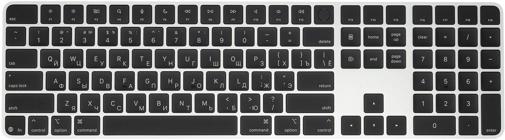 Клавиатура Apple Magic Keyboard Touch ID Numeric Keypad USB-C, Черная, 2024