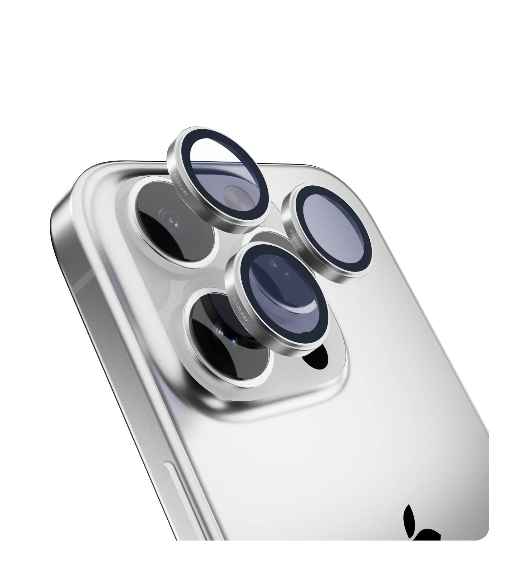 Защитные линзы SAPPHIRE PVD на камеру iPhone 16 Pro/16 Pro Max, Белые