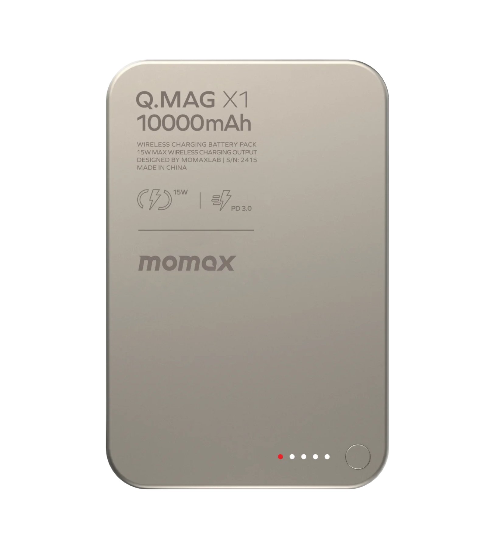 Power Bank Momax Q.MAG X1 10000 мА·ч,, Титан