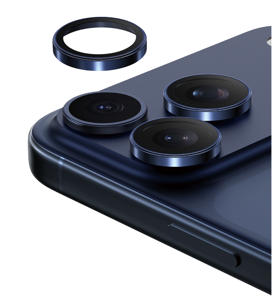 Защитные линзы Keephone 3D-Spiral Maria на камеру iPhone 17 Pro Max, Синие