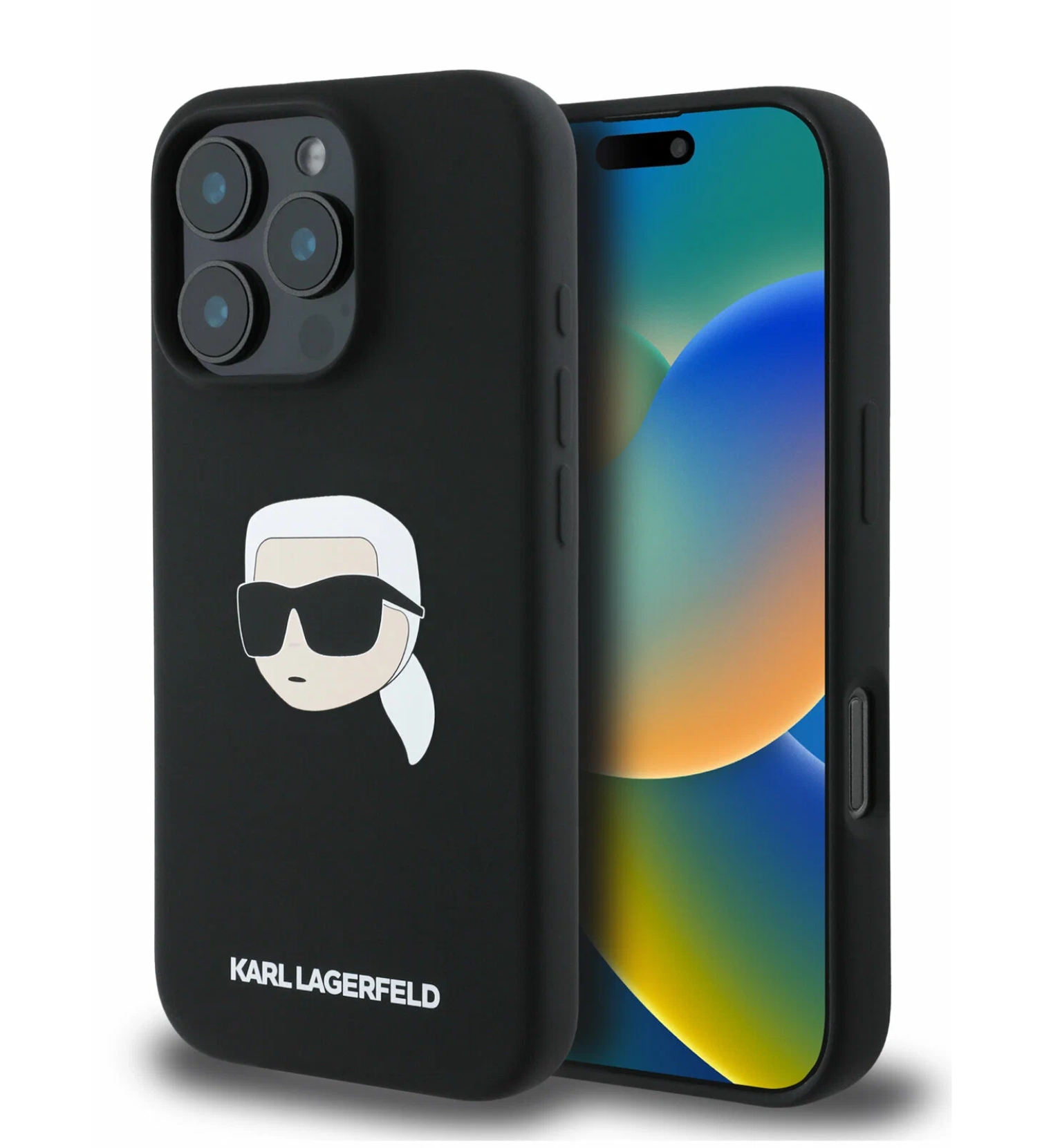 Чехол Lagerfeld Liquid Silicone NFT Karl Head Hard с MagSafe для iPhone 16 Pro Max, Черный