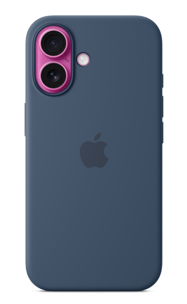 Чехол Оригинальный Силикон MagSafe для iPhone 16, Джинсовый