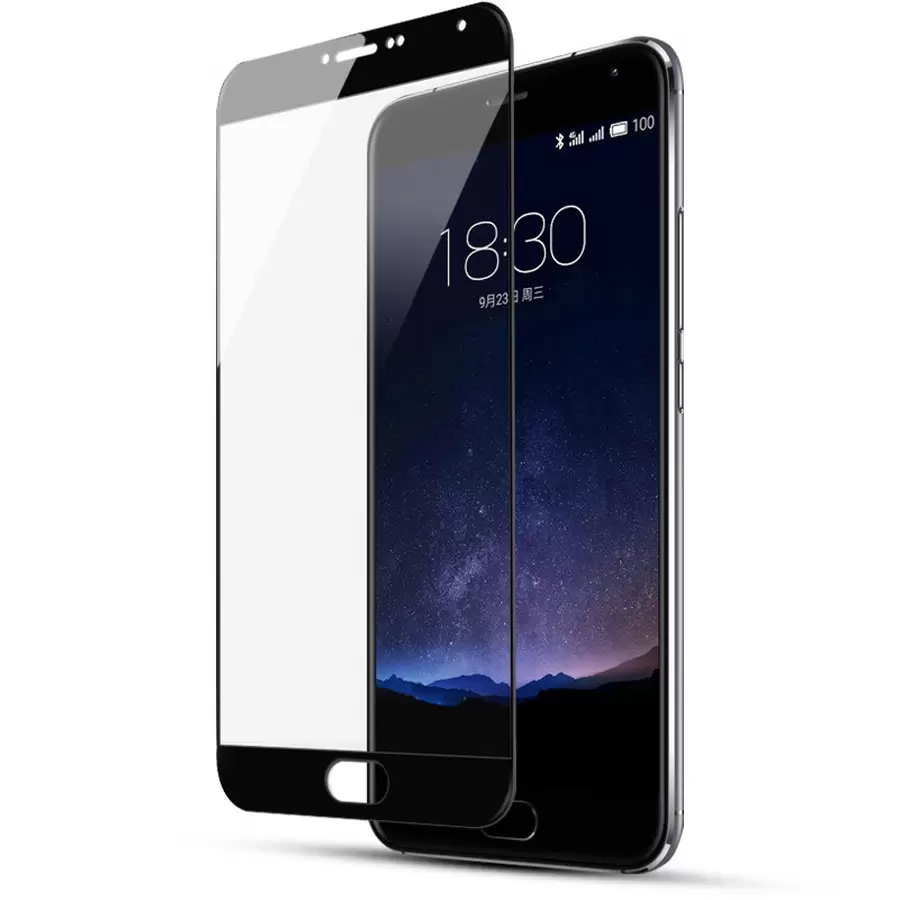 Защитное стекло 2D для Meizu M5, Черный