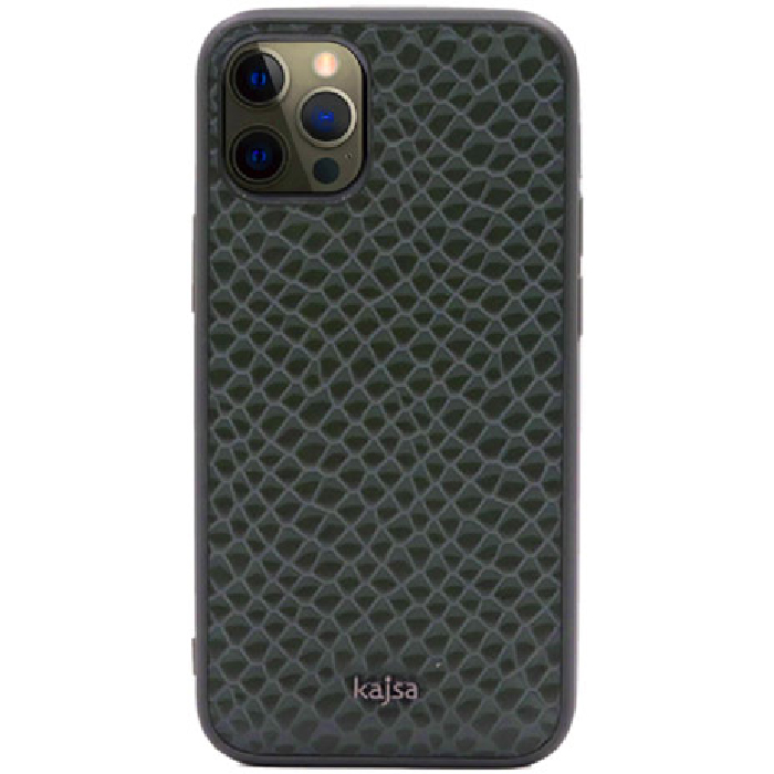 Чехол кожаный Kajsa для iPhone 12 Pro Max, Зеленый