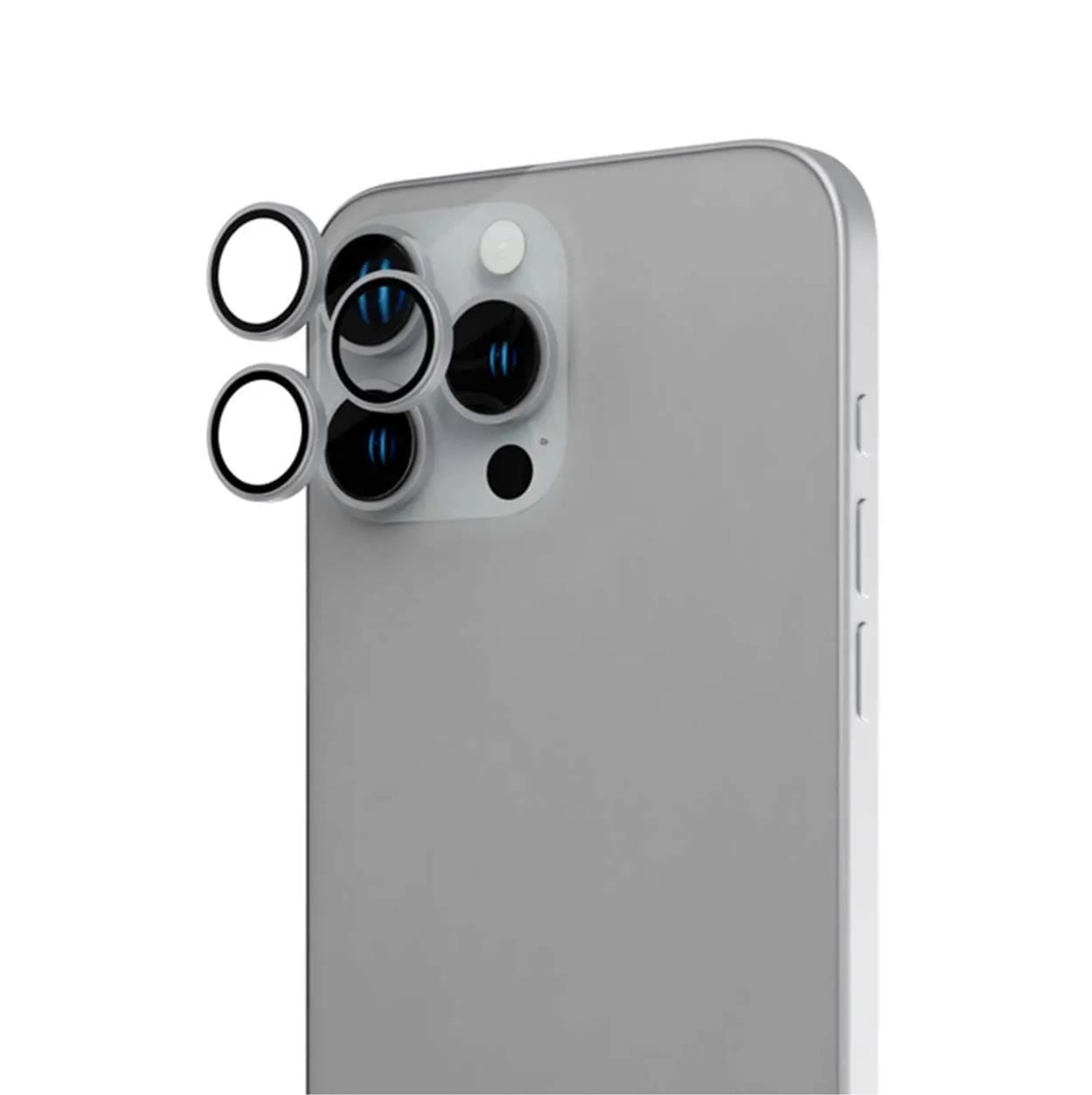 Защитное стекло SupGlass Camera lens glass Anti Glare XC-31 на камеру для iPhone 16 Pro/16 Pro Max, Серебристый