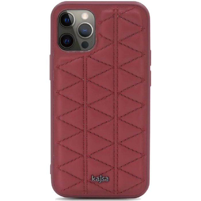 Чехол кожаный Kajsa Dale Collection Mountain для iPhone 12 Pro Max, Красный