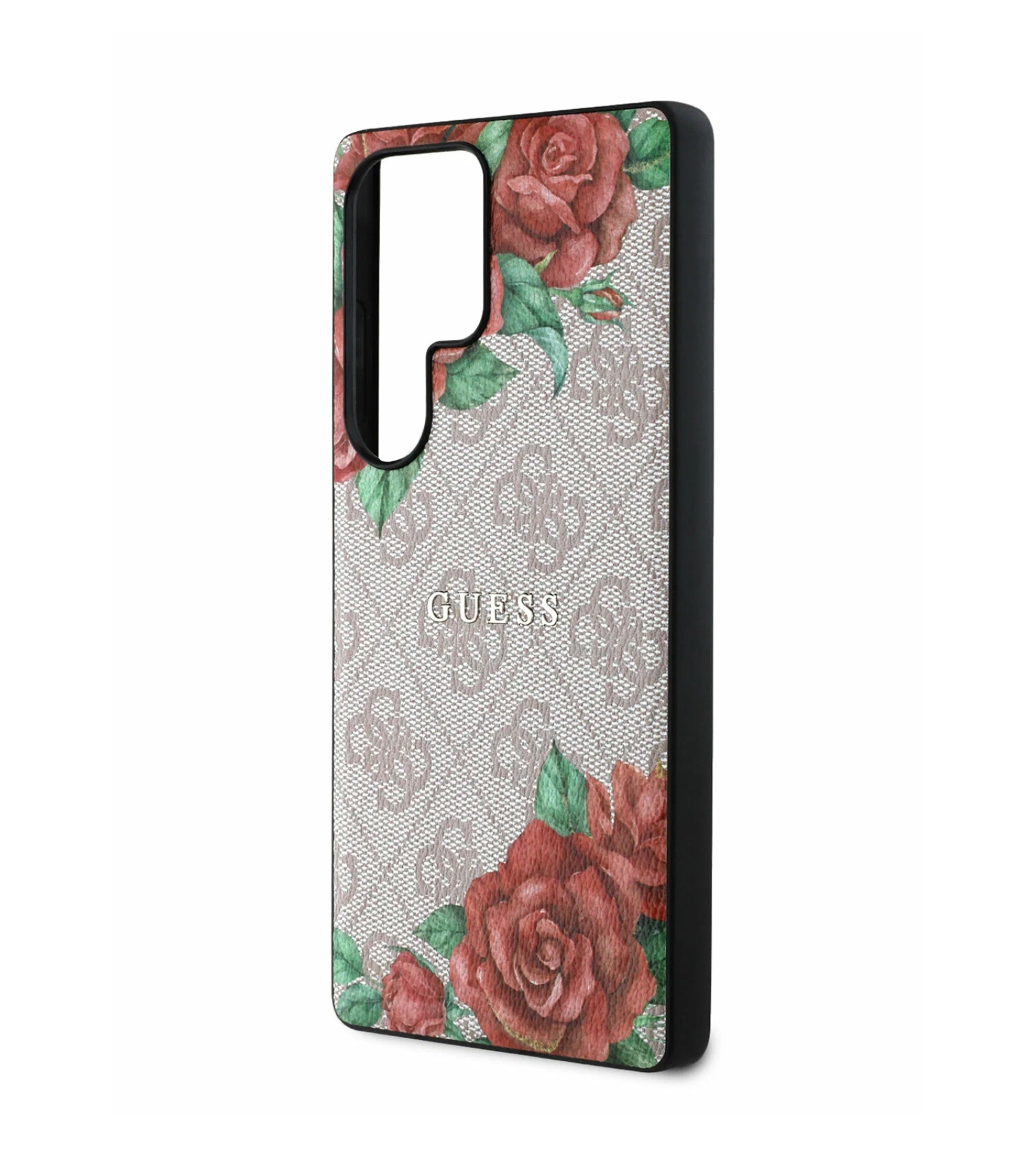 Чехол Guess PU Flowers Roses Hard Pink Galaxy S25 Ultra, MagSafe, Розовый