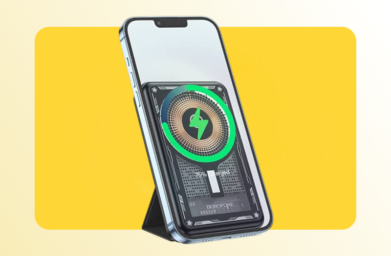 Borofone анонсирует магнитный пауэрбанк Qi2 на 10000 мАч с дисплеем для iPhone и Android