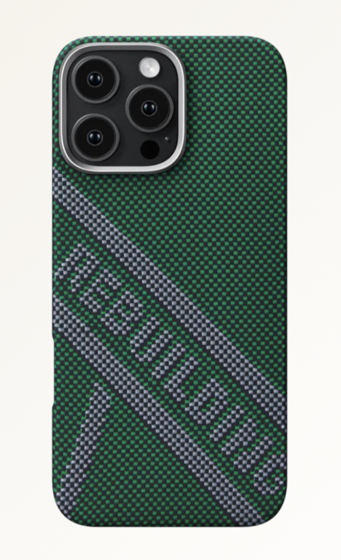 Чехол PITAKA Re-TROS Refining Tactile Woven Case для iPhone 16 Pro Max, Зеленый