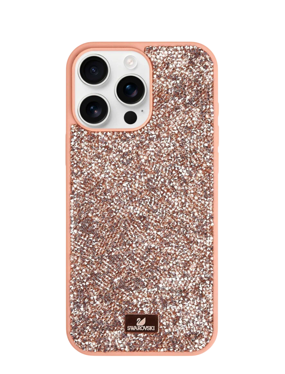 Чехол со стразами Swarovski для iPhone 16 Pro Max, розовый