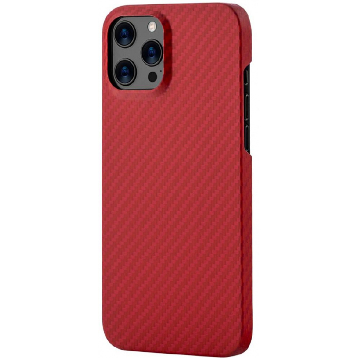 Чехол пластик для iPhone 11, Красный Карбон