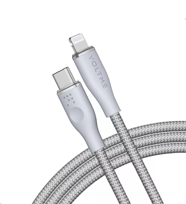 Кабель USB2.0 CL320 VOLTME RUGG USB C+Lighting 3A 30 Вт 2м Нейлон 30W