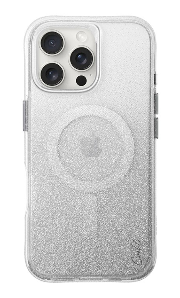 Чехол Uniq для iPhone 16 Pro, COEHL Lumino MagSafe, Сверкающее серебро 
