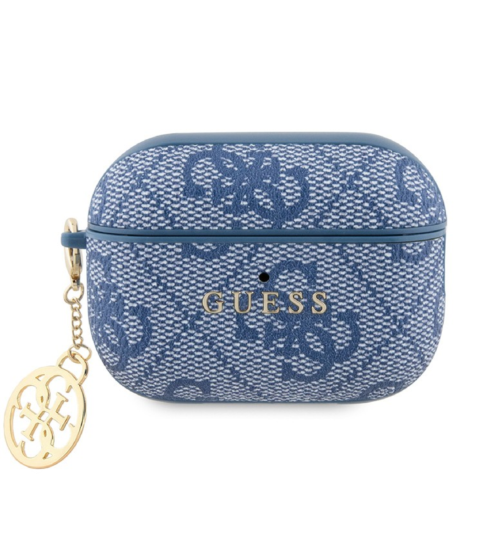 Чехол Guess для Airpods Pro 2, PU Кожа 4G с металлическим логотипом и карабином, Черный