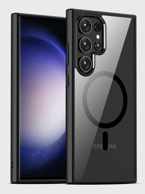 Чехол «vlp» Crystal MagSafe для Samsung S24 Ultra, Черный