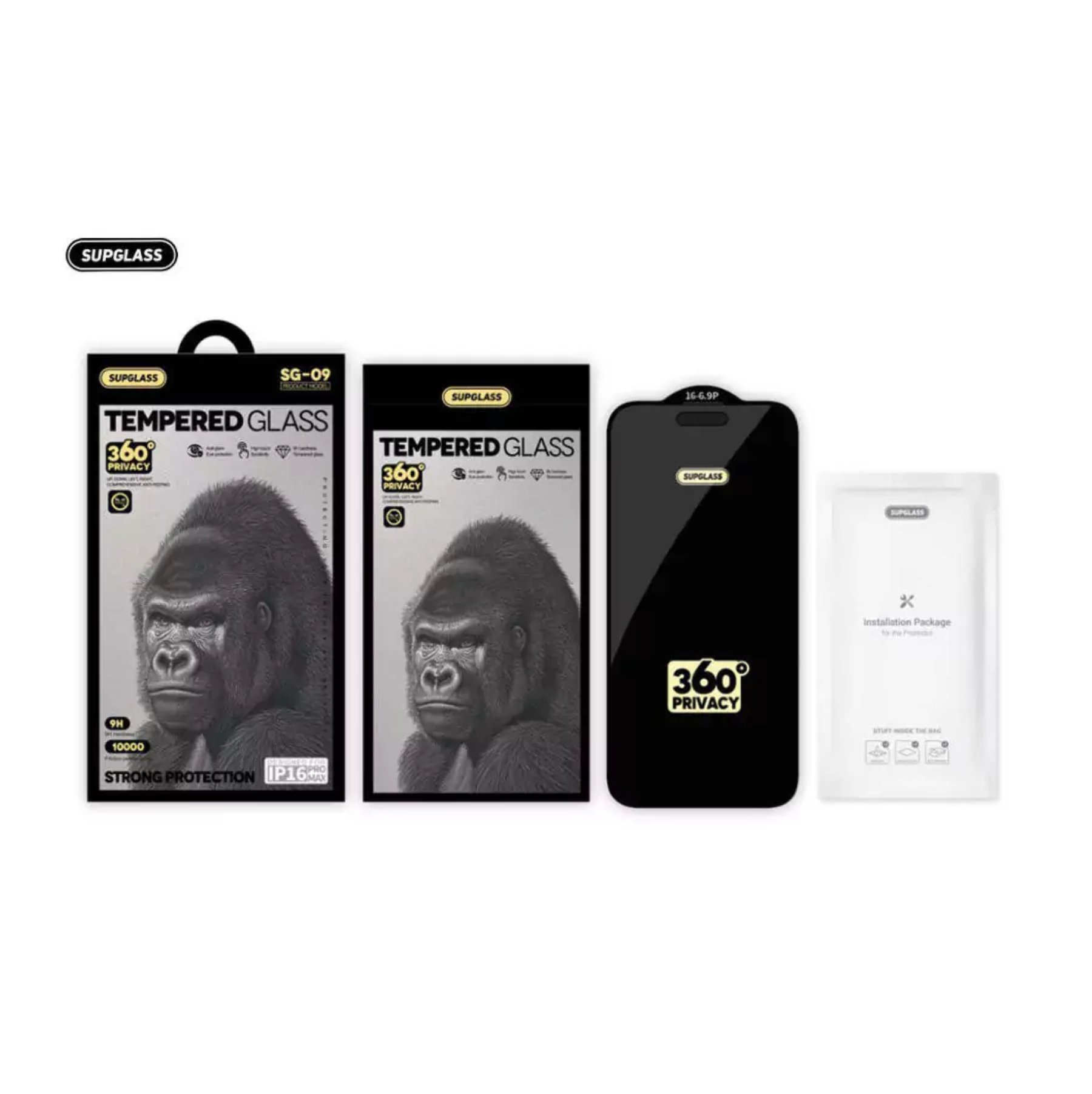 Защитное стекло SUPGLASS Privacy Glass SG-09 для iPhone 16 Pro Max (6.9)