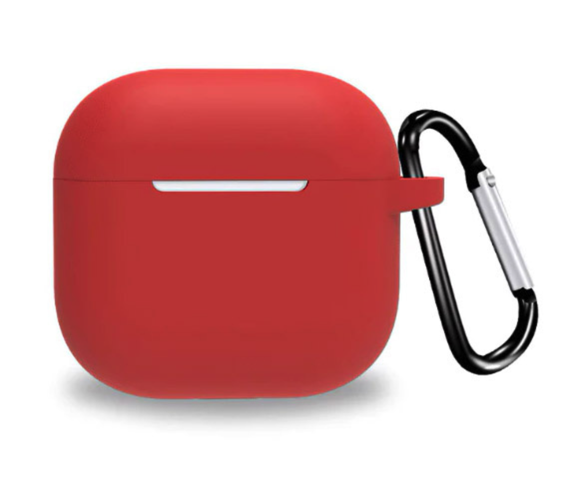 Чехол для наушников Airpods 4 силикон, красный