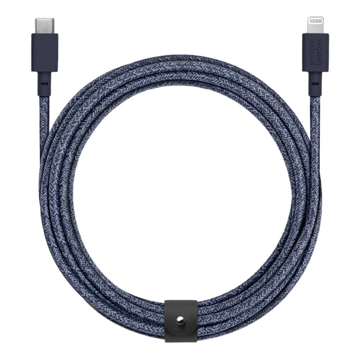 Native Union BELT CABLE XL, USB-C/USB-C, длина 3м, Индиго