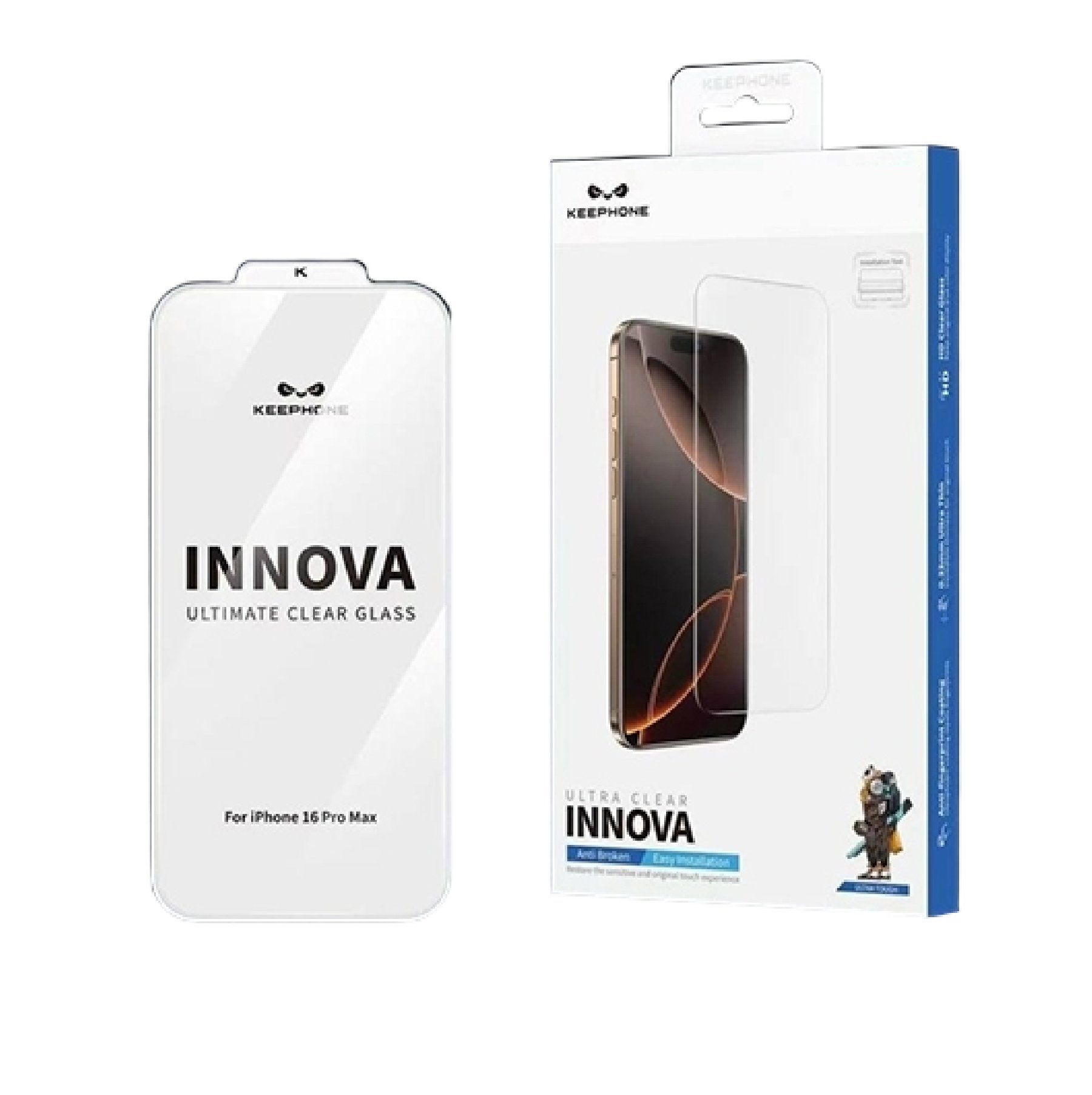 Защитное стекло KeePhone Innova Ultra Clear HD Glass для iPhone 16 Pro