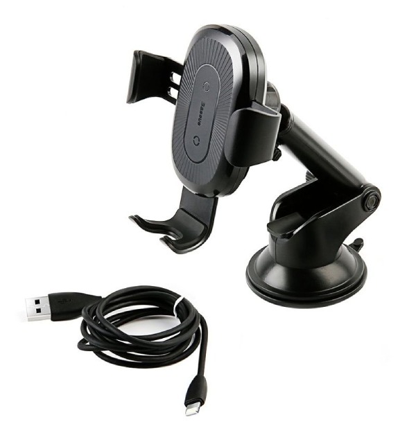 Автомобильный держатель + беспроводное ЗУ Baseus Gravity Car Mount, Черный