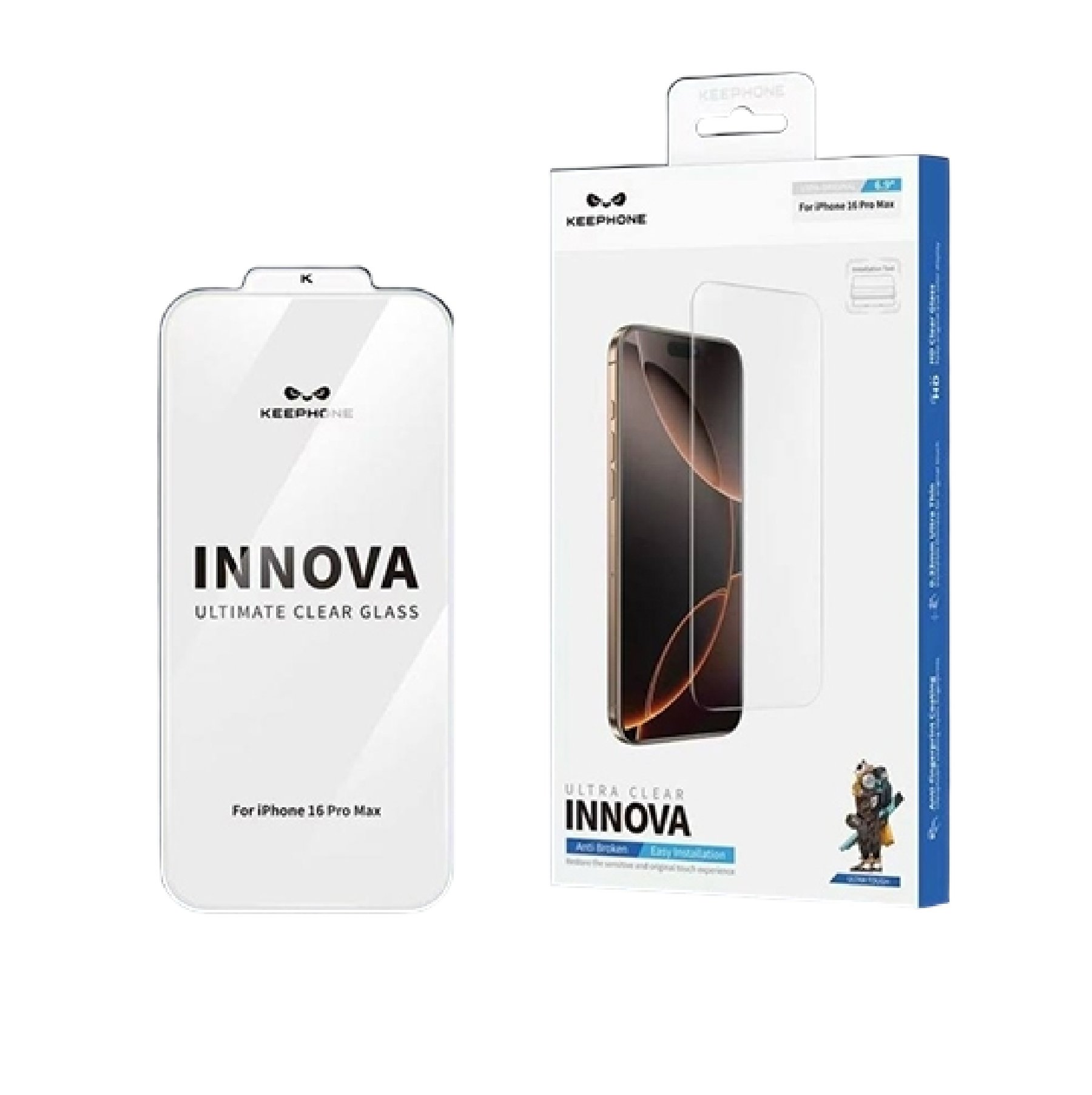 Защитное стекло KeePhone Innova Ultra Clear HD Glass для iPhone 16 Pro Max