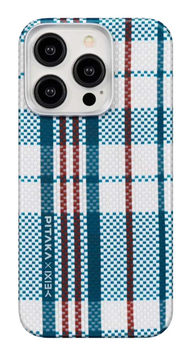 Чехол PITAKA MagEZ Case 4 для iPhone 15 Pro Max 6.7", Синий/Белый