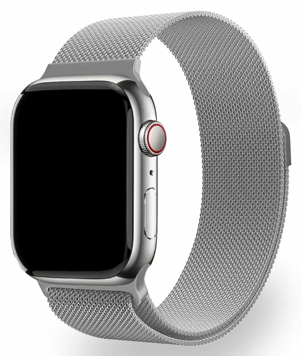 Ремешок магнитный металлический Ubear Spark для Apple Watch, M/L серебристый 44/45/46/49мм