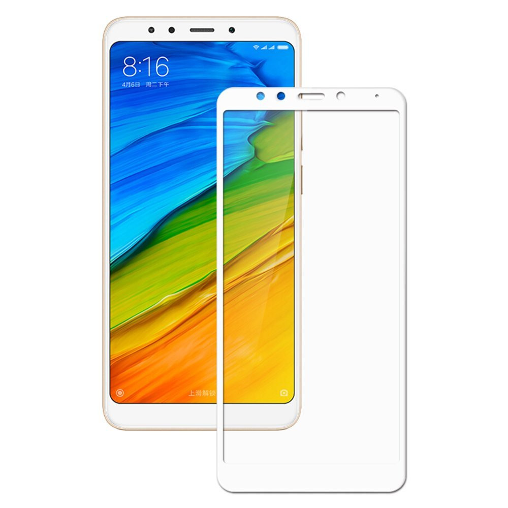 Защитное стекло 2D для Xiaomi Redmi 5 Plus, Белый