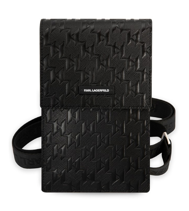 Сумка для смартфонов Lagerfeld Wallet Phone Pouch Saffiano Monogram, Черный