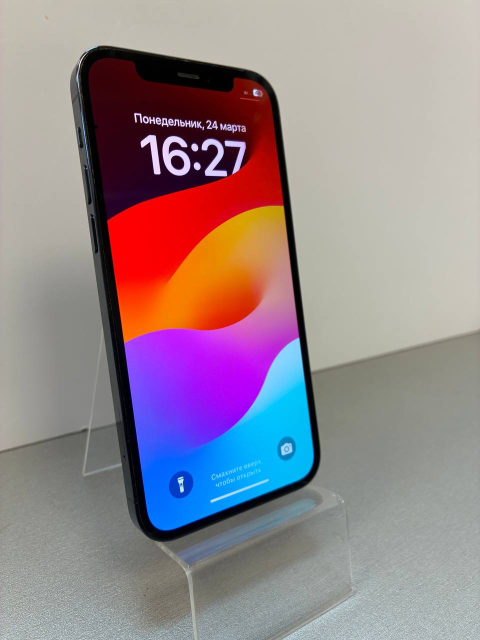 iPhone 12 Pro 128Гб, (78% / Небольшой битый пиксель с краю) RU, Тихоокеанский синий - БУ . . .