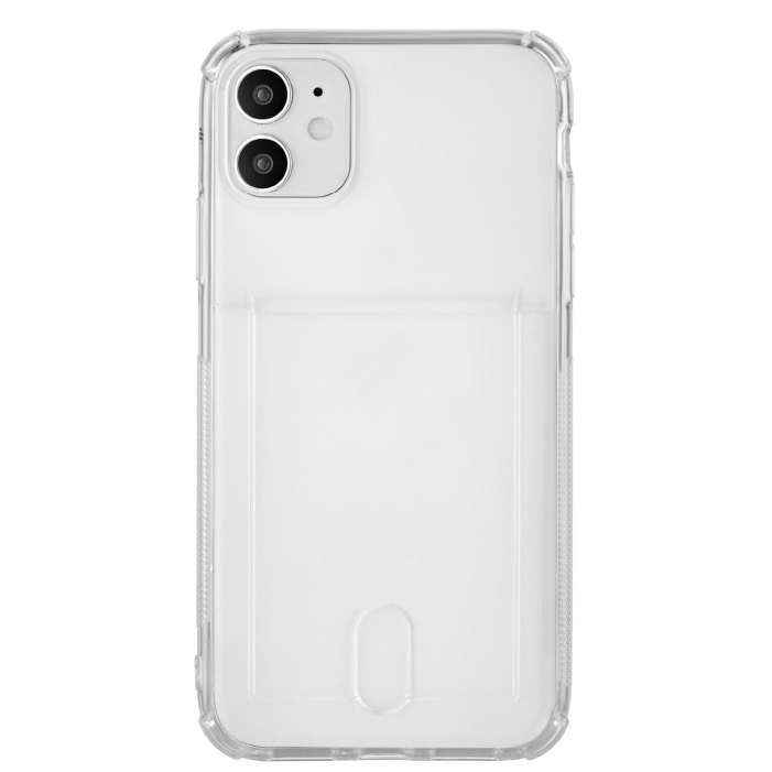 Чехол с отделением для карты Rocket Clear Plus для iPhone 11, TPU, Прозрачный