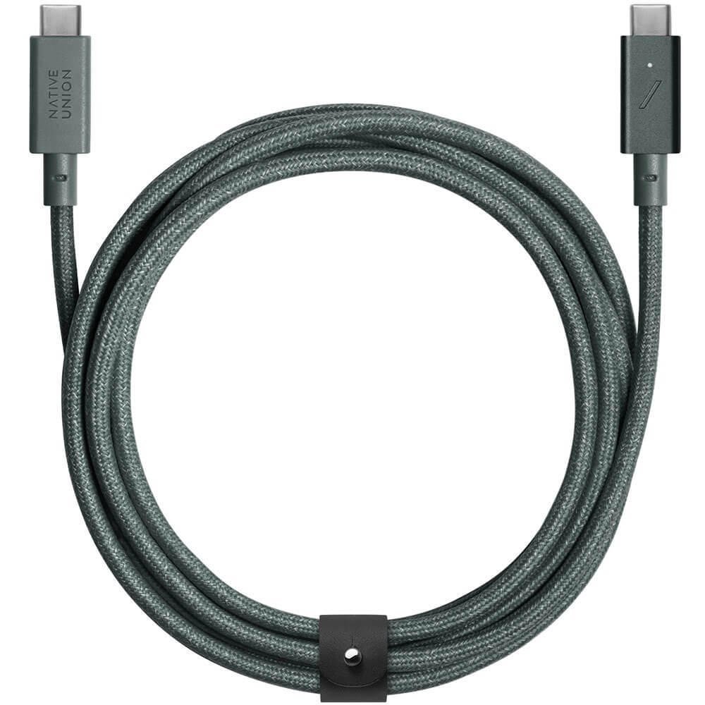 Native union Belt Cable USB-С->USB-С, 2.4м, 240w, Зеленый
