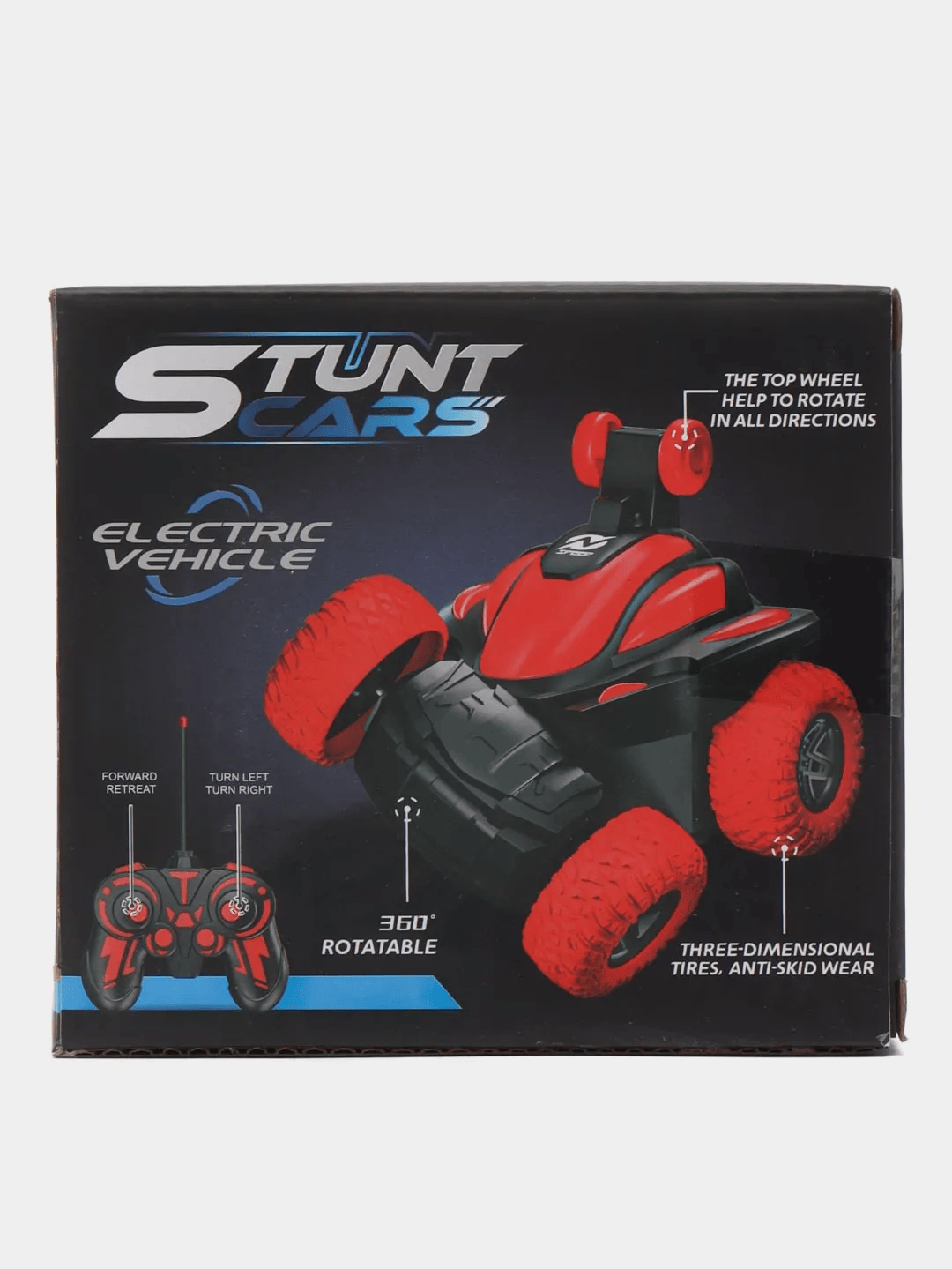 Машинка перевертыш Stunt Car 360 на пульте управления, Красная в Краснодаре