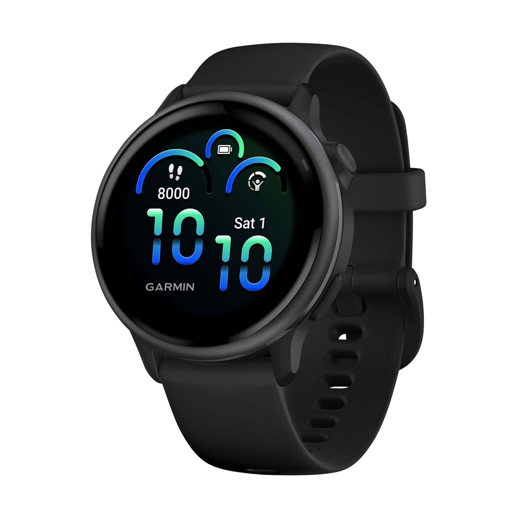 Garmin Vivoactive 6, Сланец с черным силиконовым ремешком