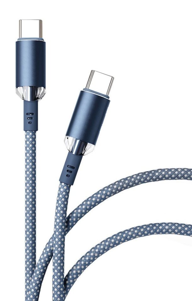VLP Diamond Cable USB C - USB C, 1.2м, темно-синий