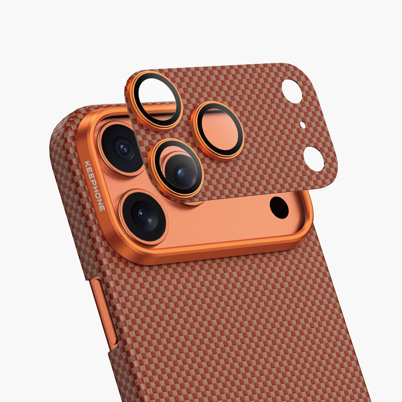 Защитные линзы Keephone Kevlar Lens на камеру iPhone 17 Pro, Оранжевый