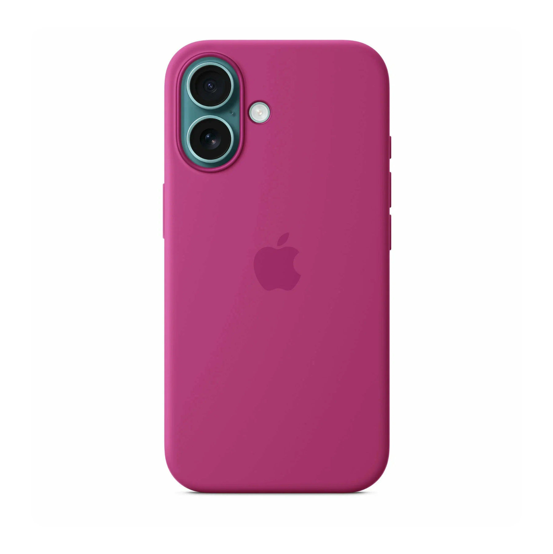 Чехол SILICONE CASE MagSafe с анимацией для iPhone 16 Фуксия