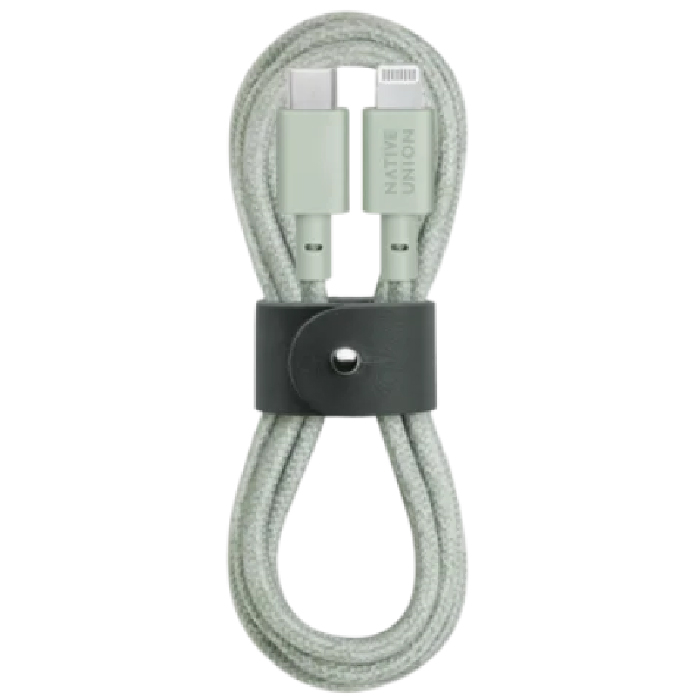 Native Union BELT CABLE, USB-C/LIGHTNING, длина 1,2м, Зелёный