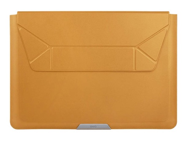 Чехол Uniq для MacBook 14" Oslo V.2 PU Кожа Magnetic Laptop sleeve/foldable stand, Горчичный