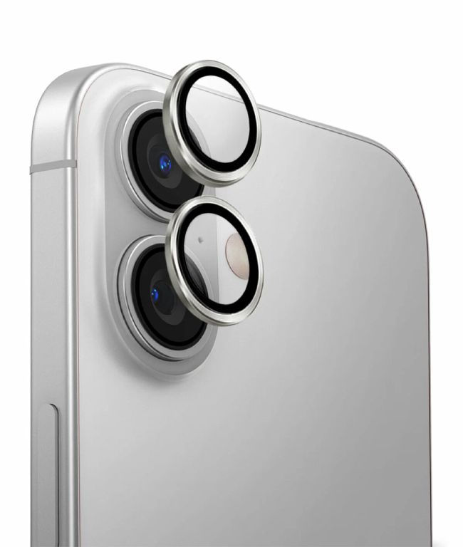 Uniq стекло для iPhone 16 /16 Plus OPTIX Camera Lens AluGuard Emerald, Серебрянный