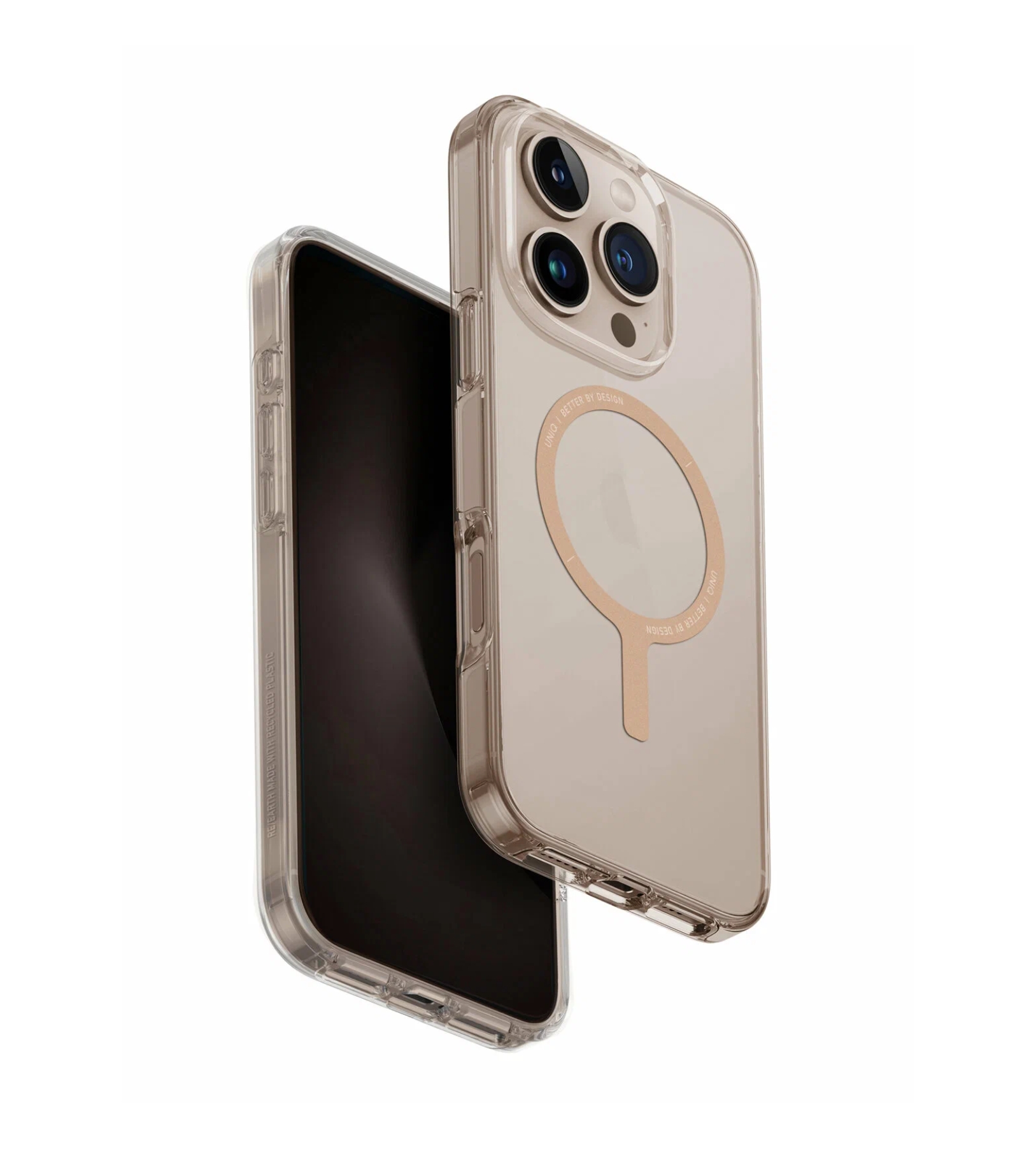Чехол Uniq Clario Champagne Gold (MagSafe) для iPhone 16 Pro, Золотистый