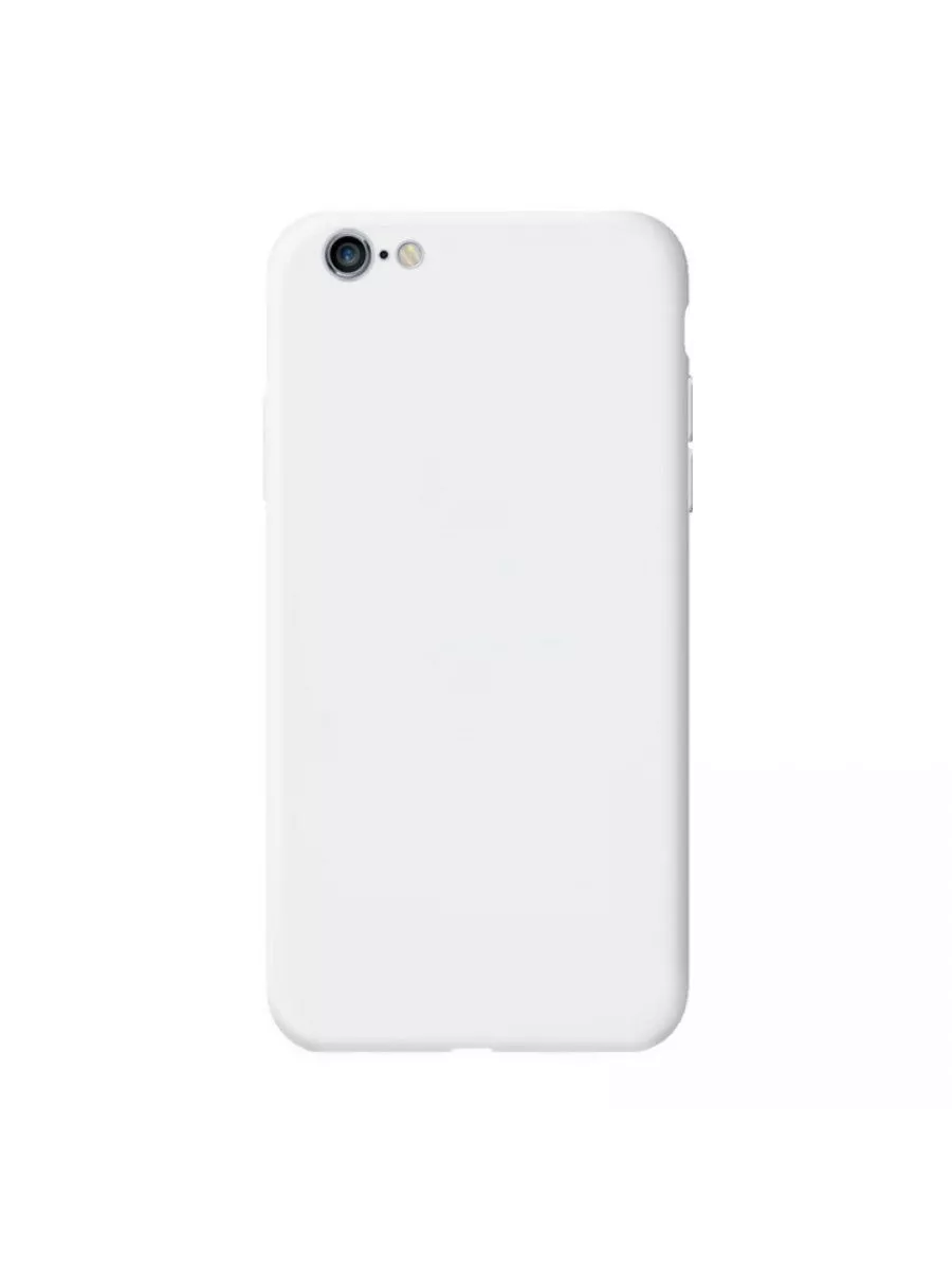 Чехол-накладка пластик под кожу строчка белый для iPhone 6/S