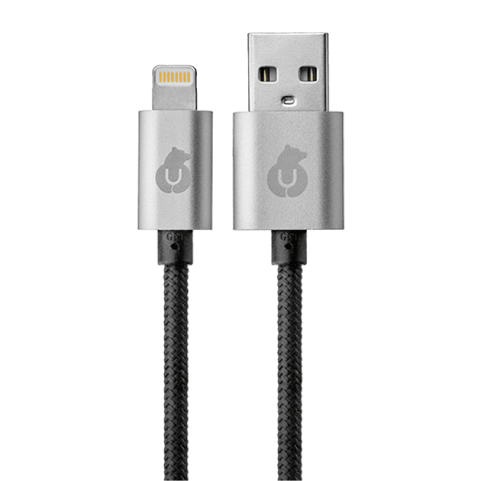 Ubear USB-A – Lightning, Нелон+Алюминий 1м, Черный