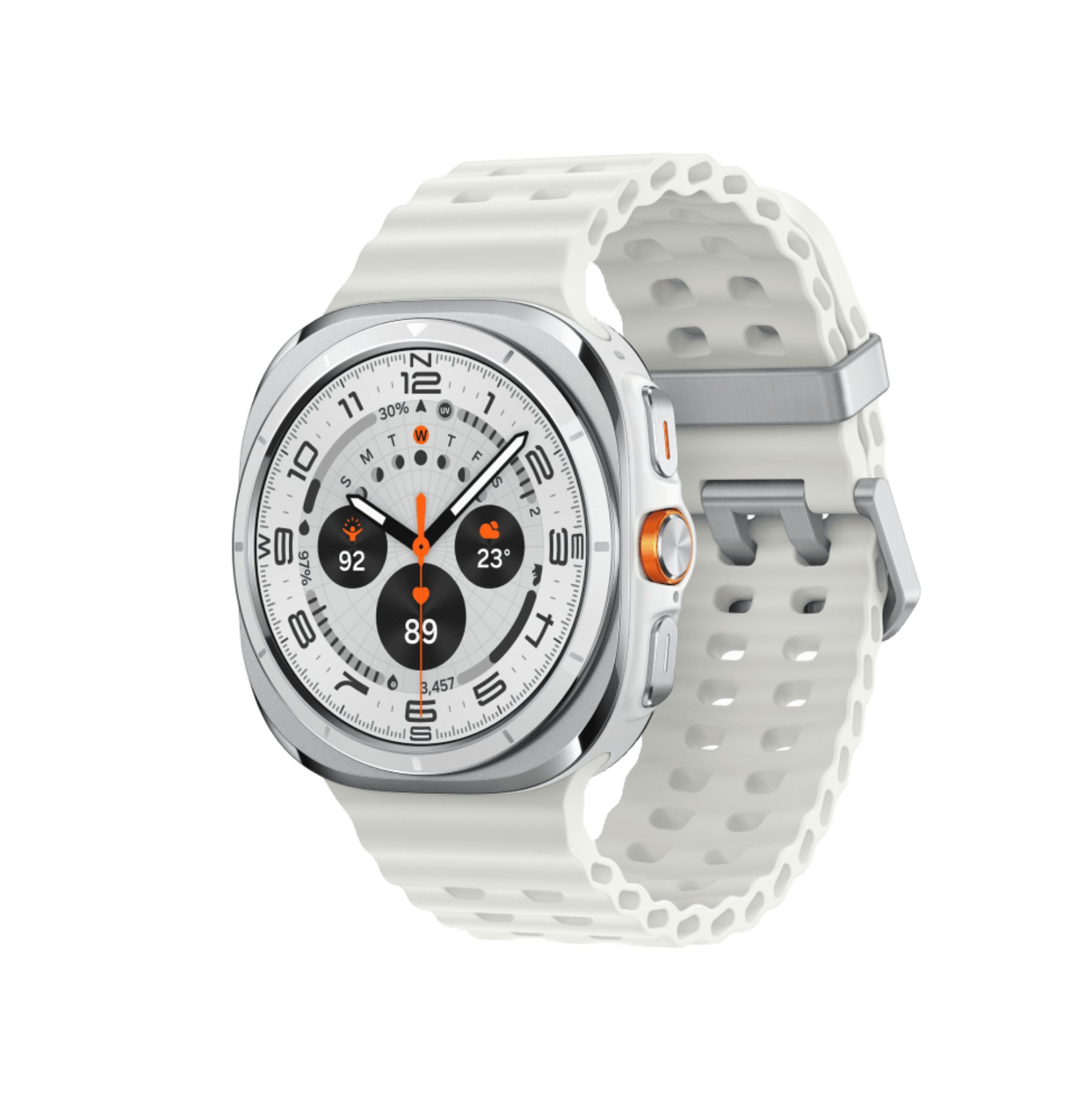 Samsung Galaxy Watch Ultra LTE 47 мм, 2025, Белый титан, ремешок Marine Белый