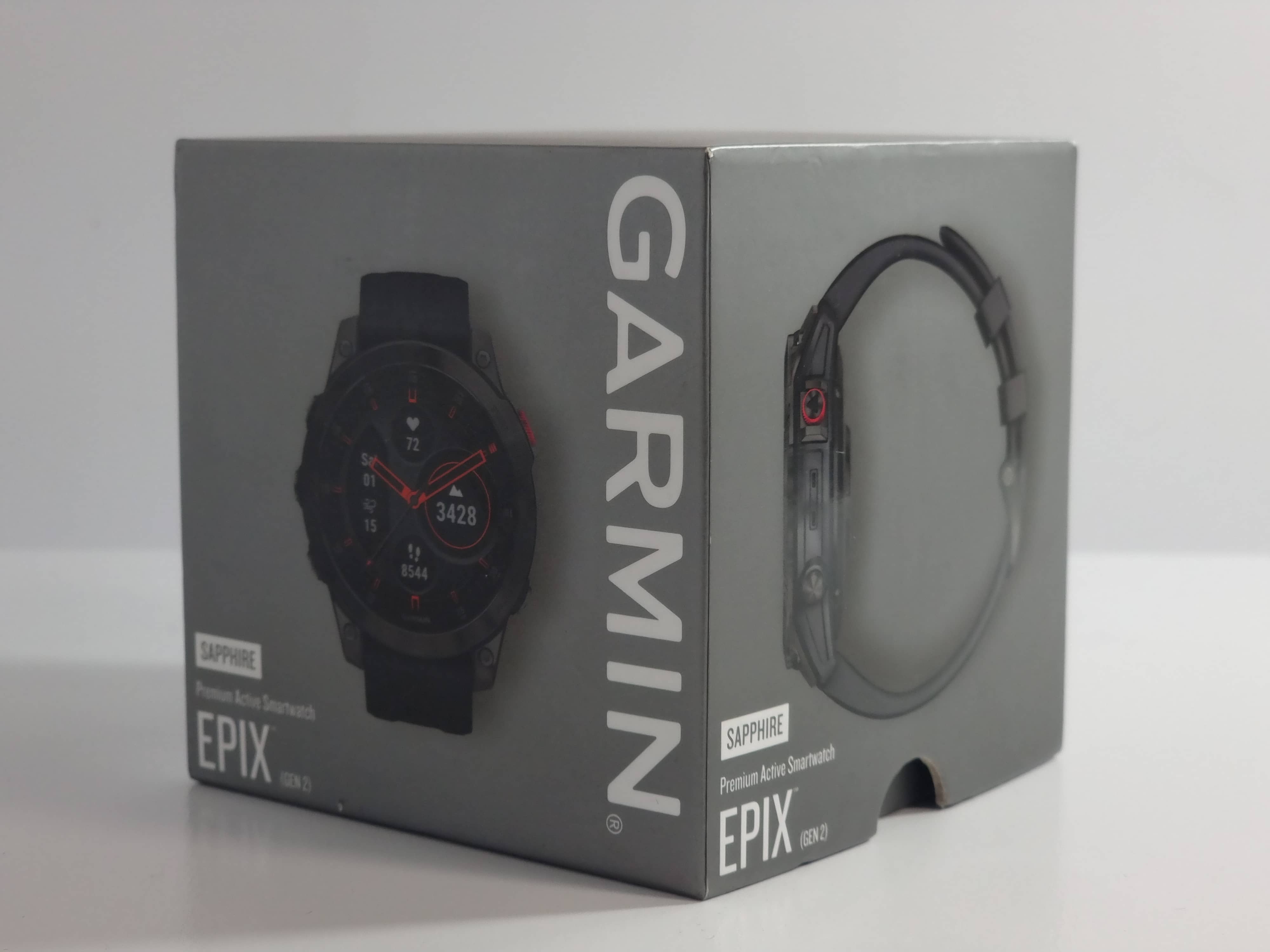 Garmin Epix Gen 2 Sapphire Titanium Black с силиконовый ремешком QuickFit 22 мм, Зеленый - БУ