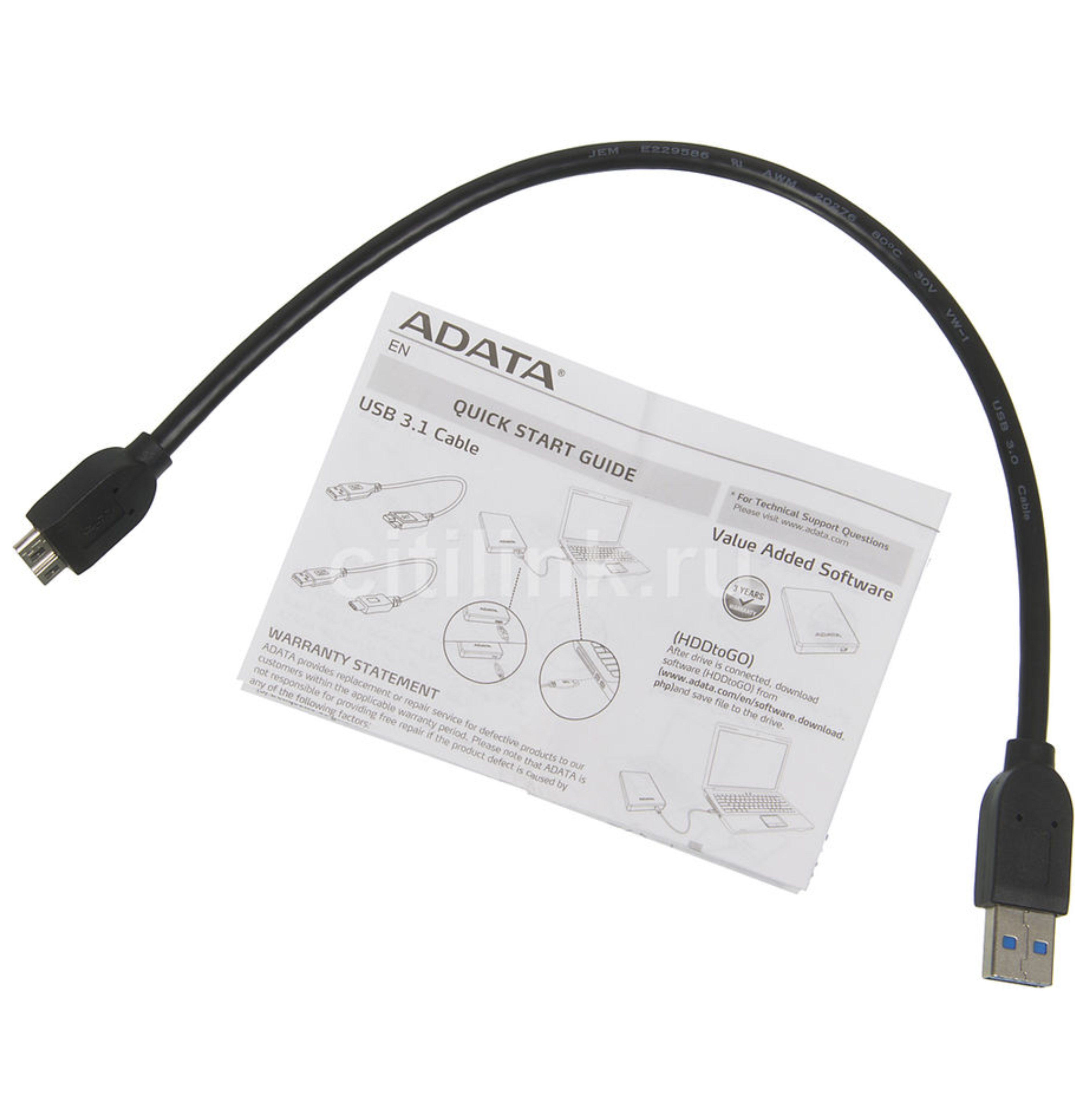 Внешний HDD ADATA DashDrive Durable HD650 1Тб, Черный