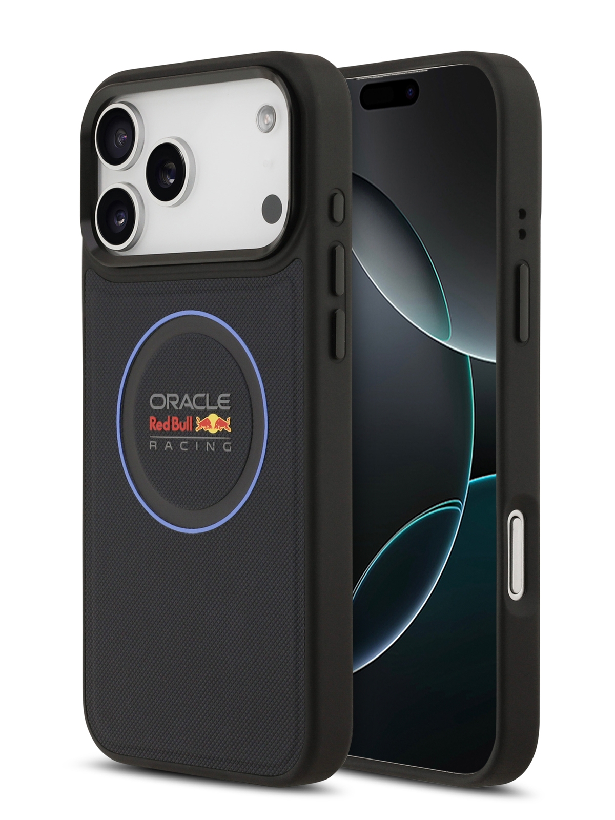 Чехол Red Bull для iPhone 17 Pro Max PU, MagSafe, Черный