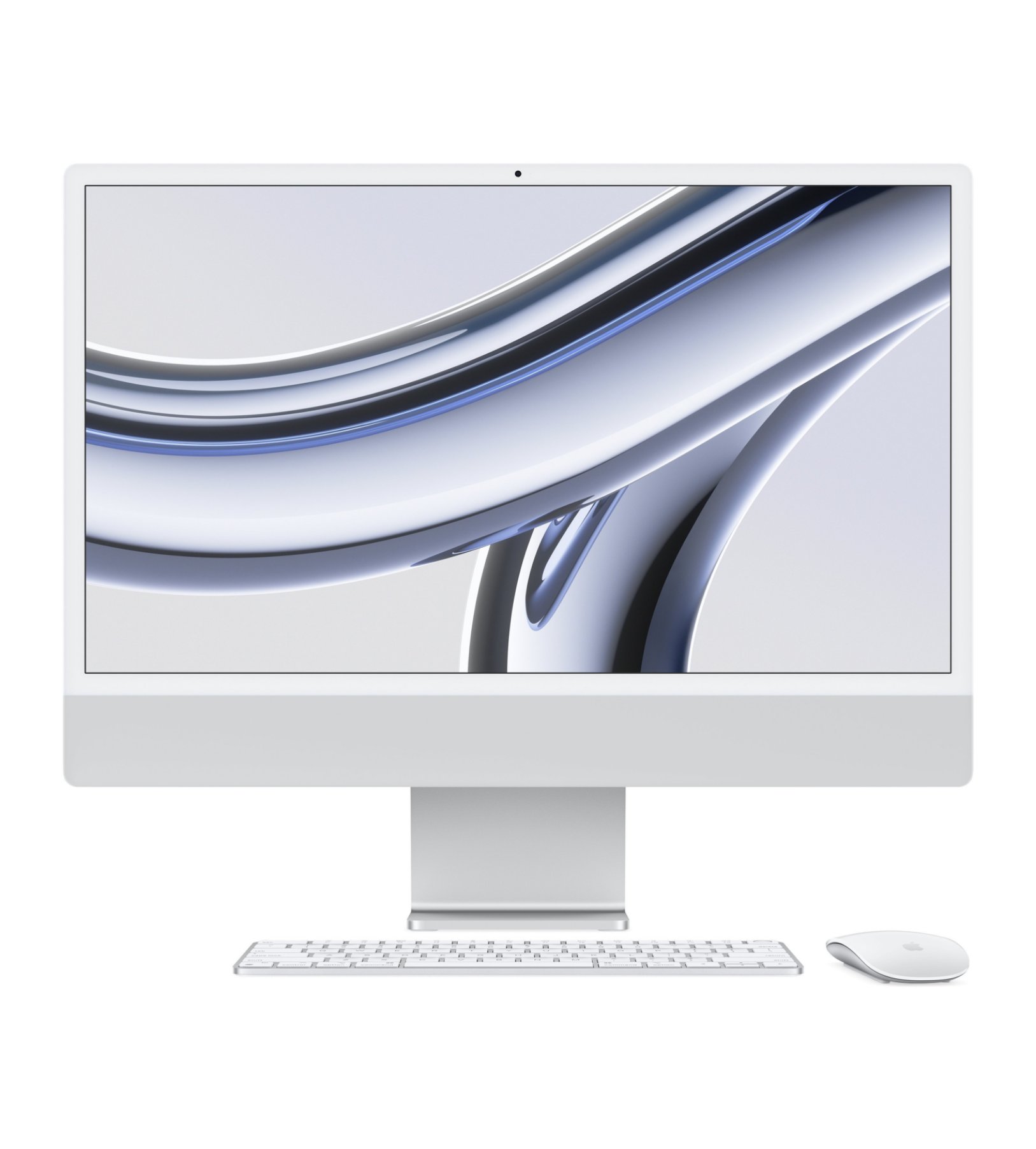 Apple iMac 24", 2023, Retina 4,5K, M3 8Core CPU, 10Core GPU/8Гб/256Гб SSD, Серебристый, MQRJ3