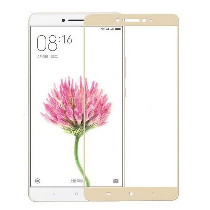 Защитное стекло 2D для Xiaomi Mi Max 2, Золото
