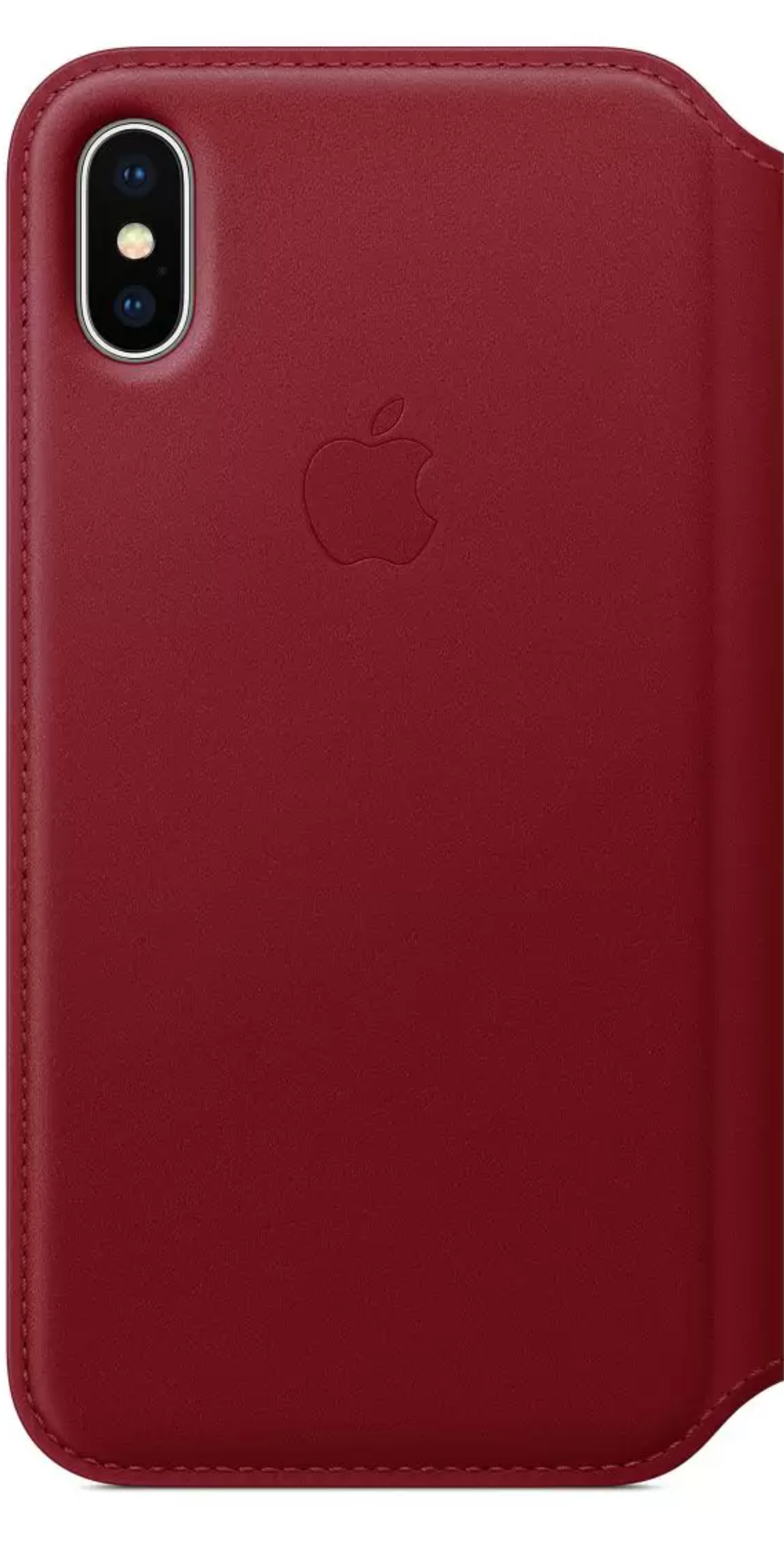 Чехол Apple Кожа для Apple iPhone X/XS, Красный